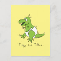 Tippy Lil T-Rex Baby Dinosaur Funny Postcard