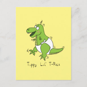 Tippy Lil T-Rex Baby Dinosaur Funny Postcard