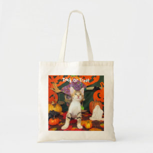 Tippy's Halloween Cat / Kitten Trick or Treat Tote Bag