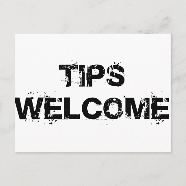 Tips Welcome Postcard (Front)