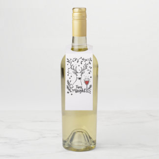 Tipsy and Bright Deer Bottle Tag