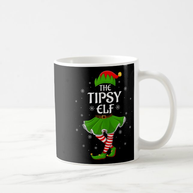 Tipsy Elf Christmas Family Girls Women Elf Squad X Coffee Mug (Right)