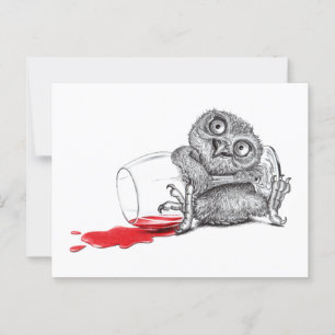 Tipsy Owl - Party Postcard