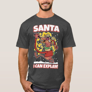 Tipsy reindeer drunk beer party winter holiday Chr T-Shirt