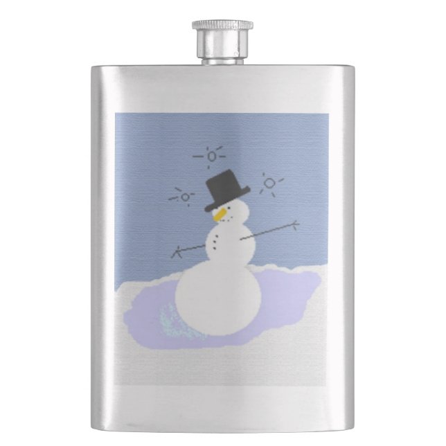 Tipsy the Snowman Hip Flask (Front)
