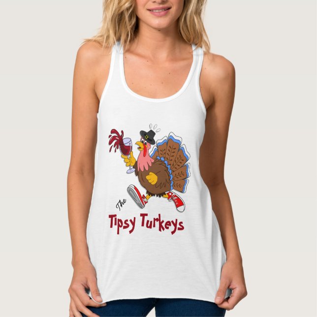 Tipsy Turkey (Wine) - Post-Run Singlet (Front)