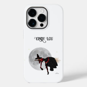 Tipsy Witch On Flying Broom Cell Phone Case