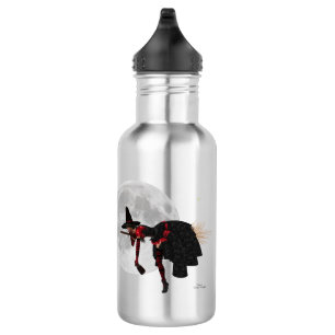 Tipsy Witch On Flying Broom Water Bottle
