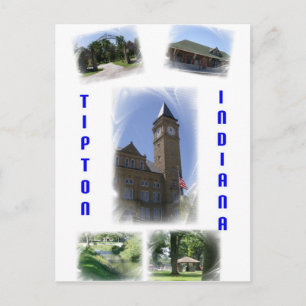 Tipton Indiana Collage Postcard