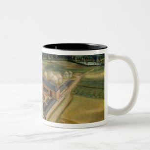 Tiptree Hall and Farm, Essex, c.1850-60 (oil on ca Two-Tone Coffee Mug