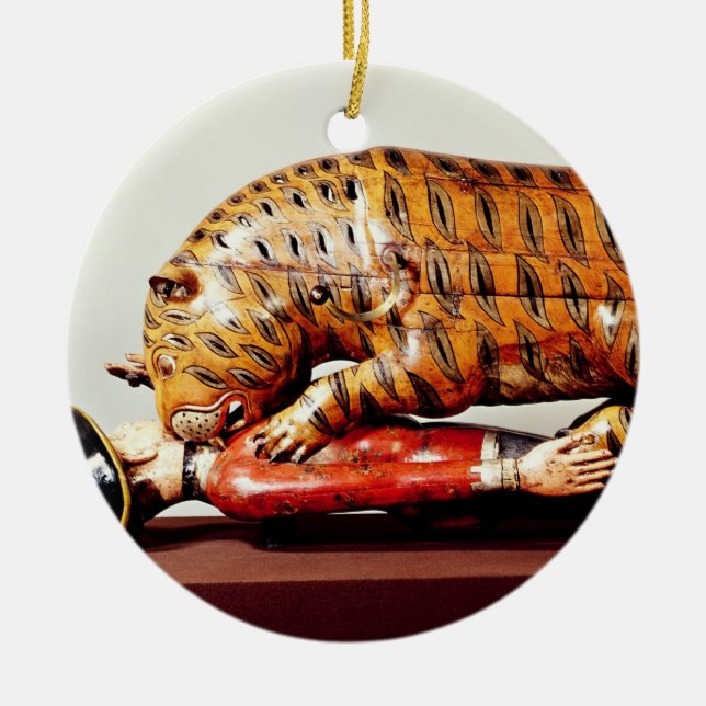 Tipu's Tiger, c.1790 (wood) Ceramic Tree Decoration (Front)