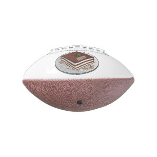 Tiramisu cake cartoon illustration football