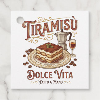 Tiramisu Dolce Vita Italian Dessert Favour Tags