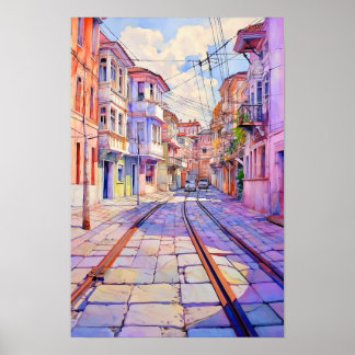 Tirana Albania Urban Art Poster