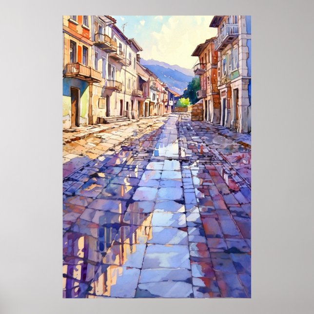 Tirana Old Street Art Print (Front)