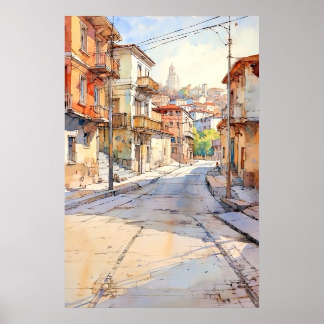 Tirana Street Bohemian Art Poster (Front)