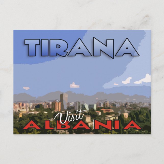 Tirana, Visit Albania Postcard (Front)