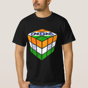 Tiranga Flag Cube T-Shirt