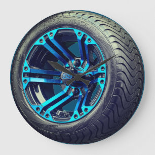 tire and rim large clock