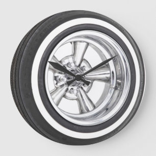 tire and rim large clock