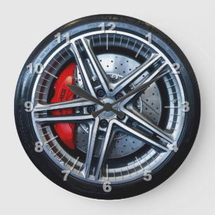 Tire center large clock