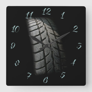 Tire centre  square wall clock
