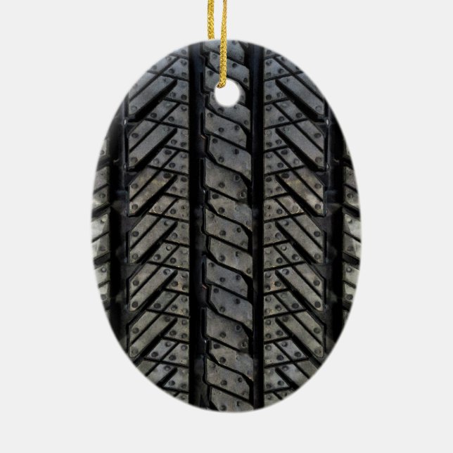 Tire Rubber Automotive Texture Decor Ceramic Tree Decoration (Back)