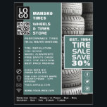 Tire Stack Design, Tire/Tyre Specialist Shop Flyer<br><div class="desc">Tire Stack Design,  Tire/Tyre Specialist Shop Advertising Flyer by The Business Card Store.</div>