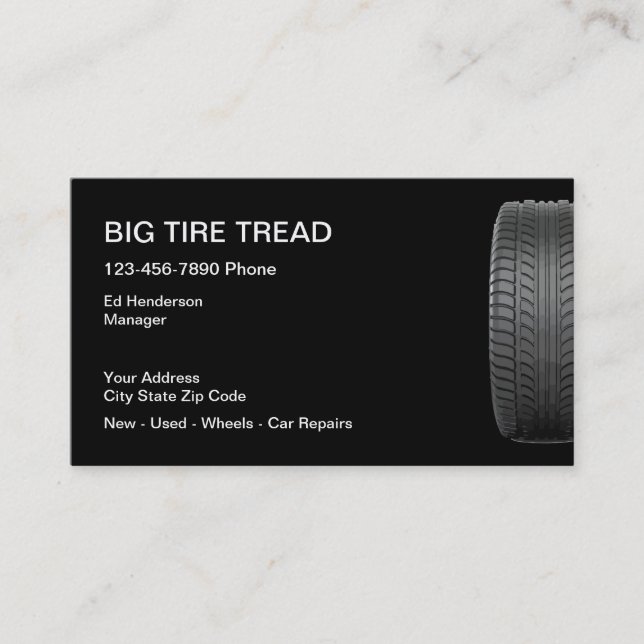 Tire Store Business Cards (Front)