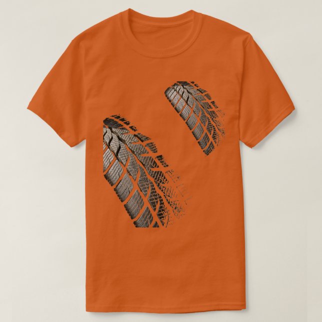 Tire Track Of Dirt Racing Car Bike SkidMark Motocr T-Shirt (Design Front)