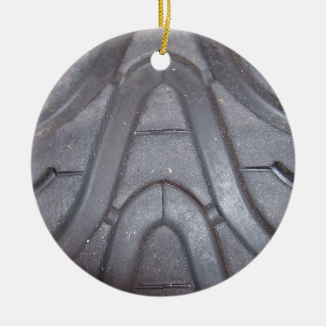 Tire Tread Ceramic Tree Decoration (Front)