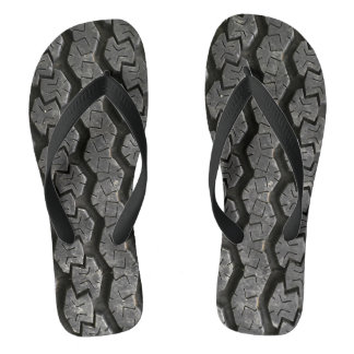 Tire Treads Funny Flip Flops