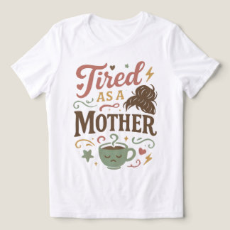 Tired as a Mother Retro Mother's Day Mama Gift Tri-Blend Shirt