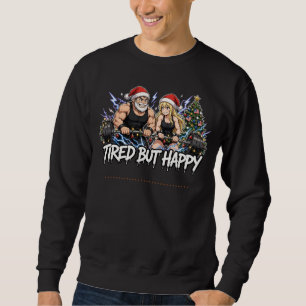 Tired But Happy Anime Santa Couple Gym Shirt