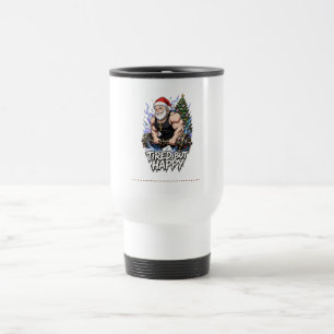 Tired But Happy Anime Santa Gym Shirt  Travel Mug