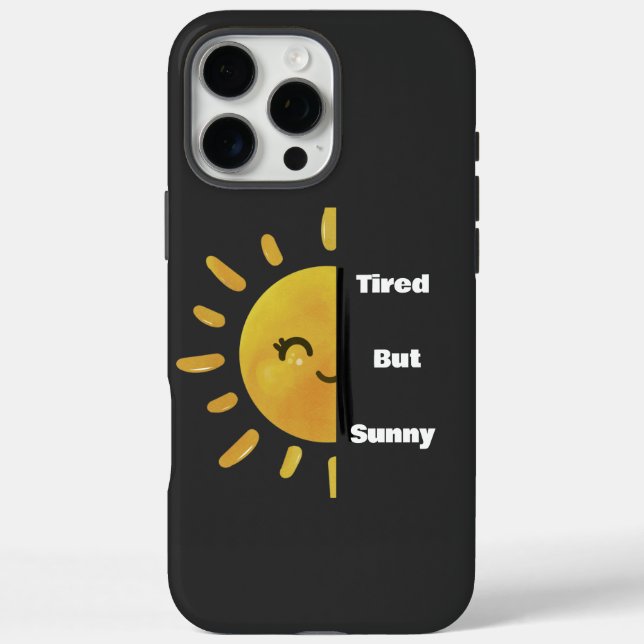 Tired but Sunny ☀️ | Funny Summer Burnout  Case-Mate iPhone Case (Back)