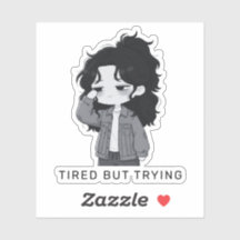 Tired But Trying Relatable Chibi Girl