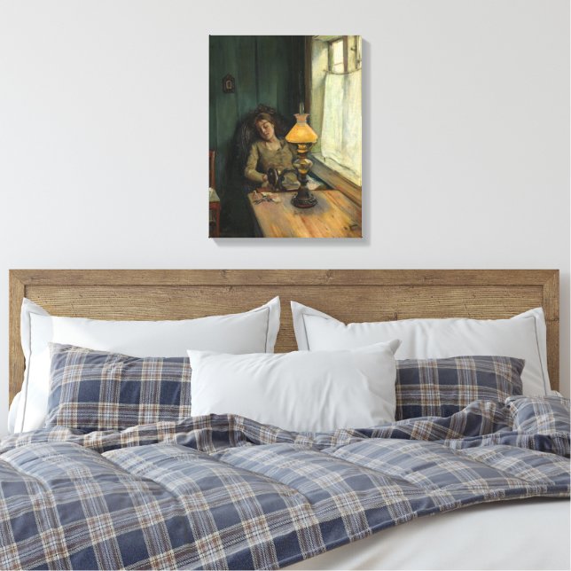 Tired | Christian Krohg | Canvas Print (Insitu(Bedroom))