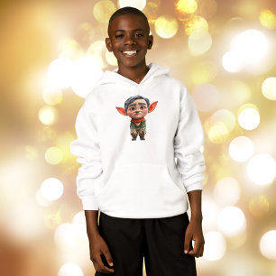 Tired Dad Christmas Elf Boy's Hoodie