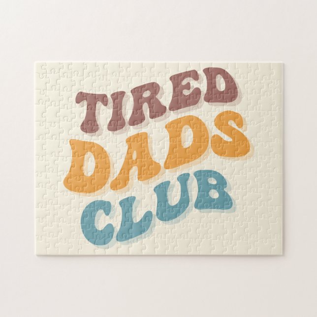 Tired Dads Club Funny Jigsaw Puzzle (Horizontal)