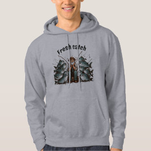 Tired Fisherman Fishing Hoodie
