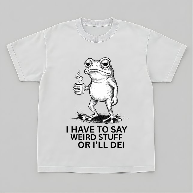 Tired Frog Coffee Shirt – Vintage Sketch Style (Creator Uploaded)