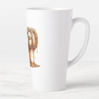 Tired Melting Candle Typography Burnout Mum Nurse  Latte Mug