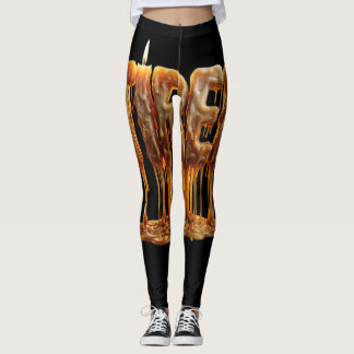 Tired Melting Candle Typography Burnout Mum Nurse Leggings
