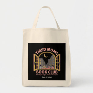 Tired Moms Book Club Running On Coffee And Chaos Tote Bag