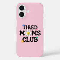 Tired Moms Club Retro Daisy Pink
