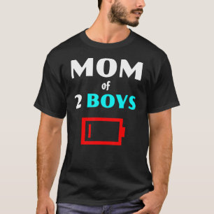 Tired Mum Of 2 Boys Mother With Two Sons Low T-Shirt