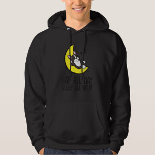 Tired Nap All Day Sleep All Night Cute Boston Terr Hoodie