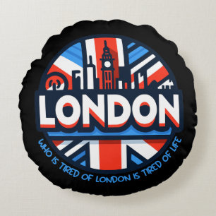 Tired of London Round Cushion