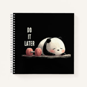 Tired Panda Gym – Cute Funny Workout Art Notebook